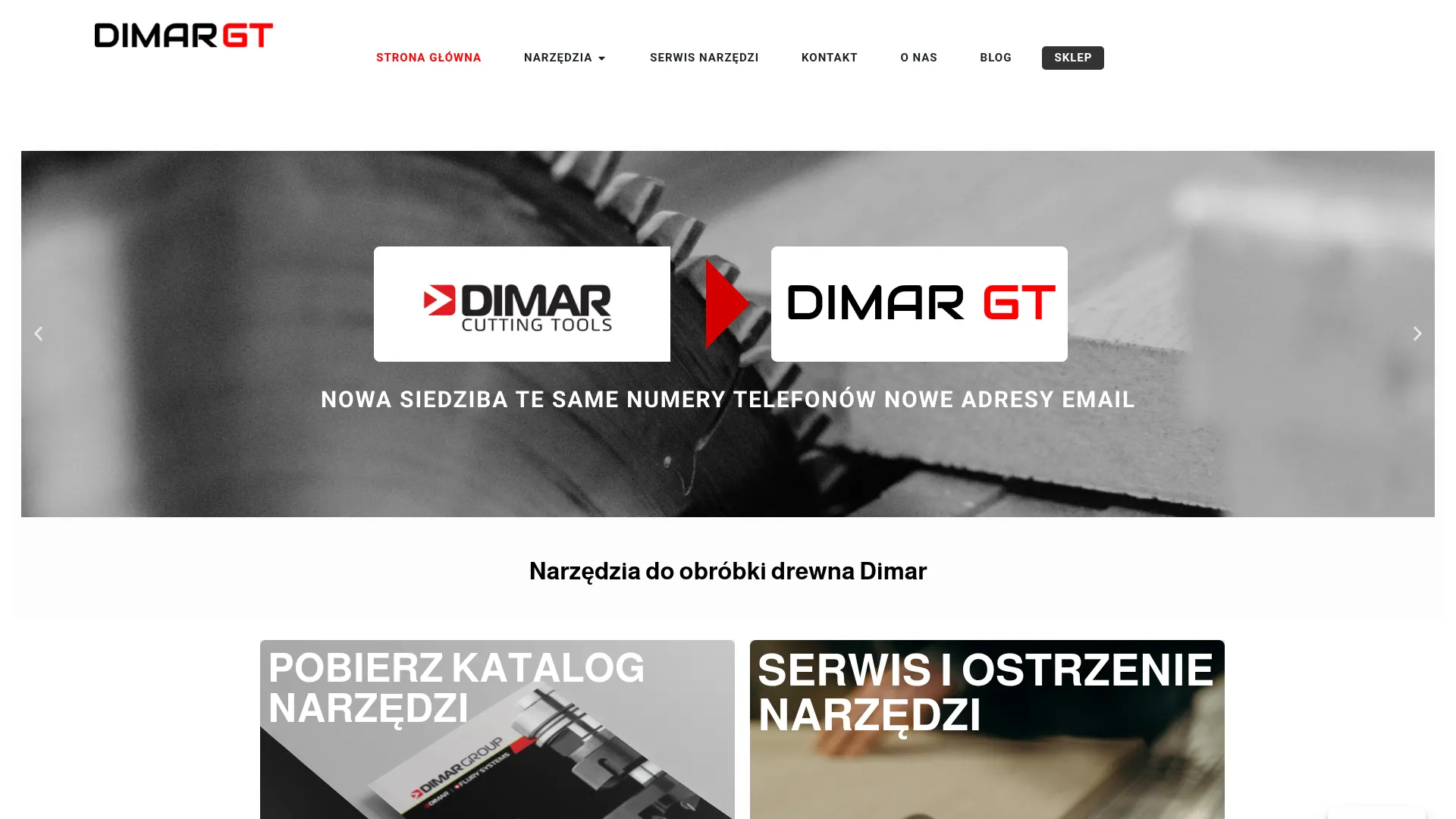 Zrzut ekranu strony GT TOOLS Sp. z o.o.
